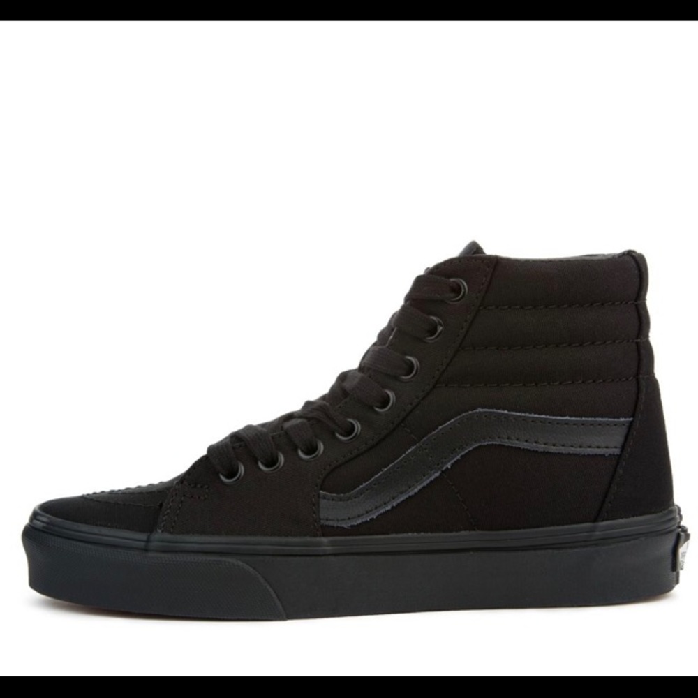 All black, high top vans